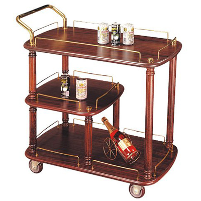 三層酒車(美國紅桃飾面)