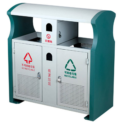 分類(lèi)環(huán)保垃圾桶（帶煙灰缸）