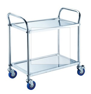 圓管不銹鋼二層餐車(拆裝式)