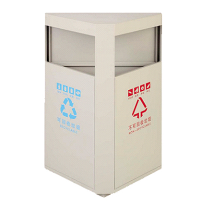 靠墻式商務(wù)垃圾桶（淺灰色）